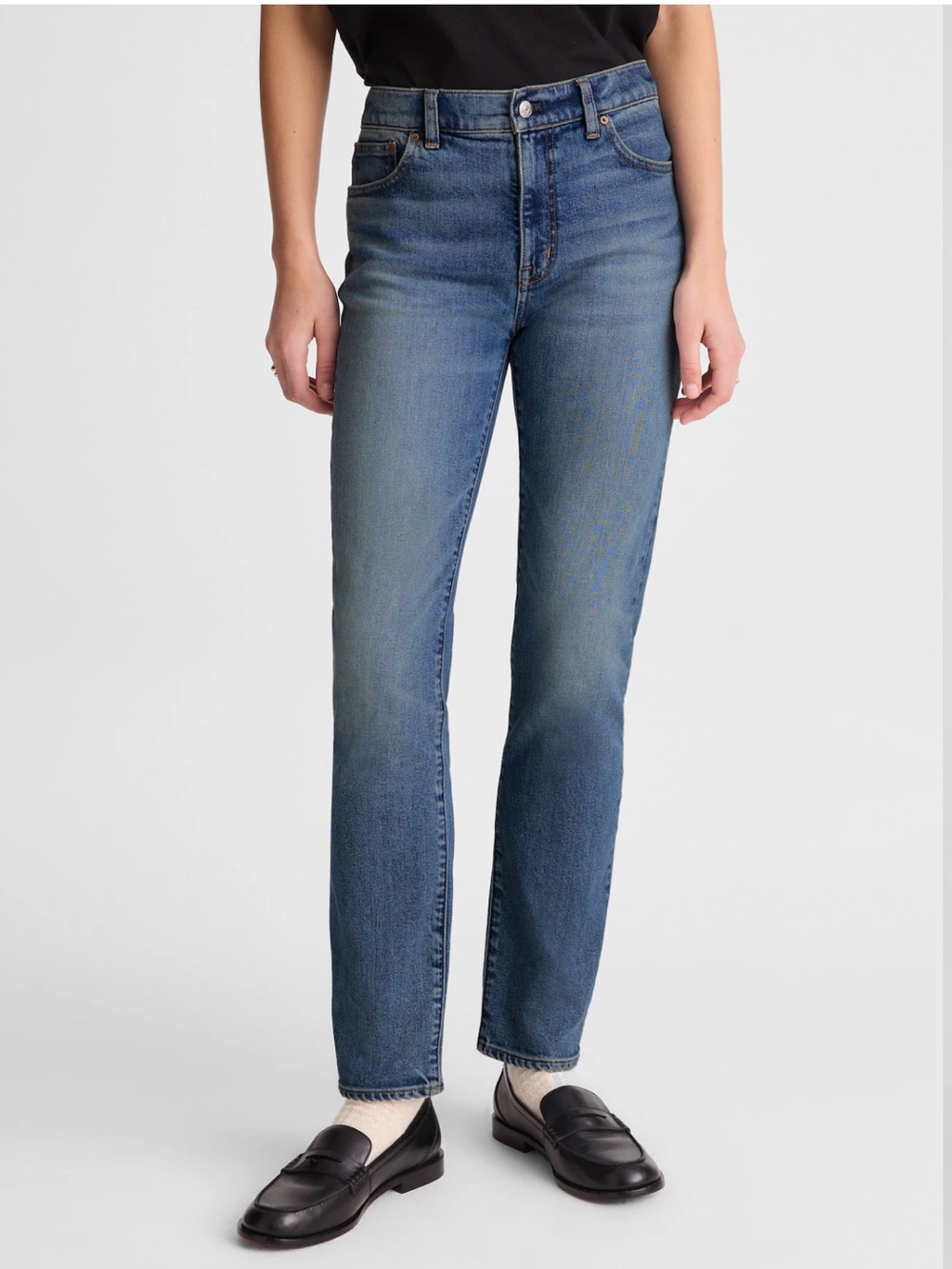 Madewell Jules Slim Straight Jeans Size 28 Tall Mid Rise Ankle Length